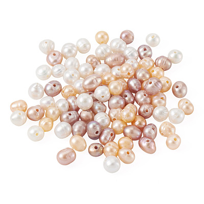 90Pcs 3 Colors Natural Cultured Freshwater Pearl Beads PEAR-TA0001-51-1