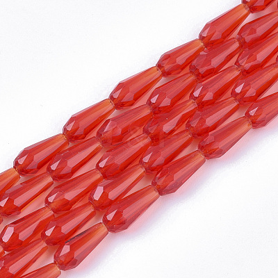 Transparent Glass Beads Strands X-GLAA-T009-004E-1