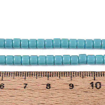 Opaque Solid Color Glass Beads Strands GLAA-N065-4x4mm-C08-1