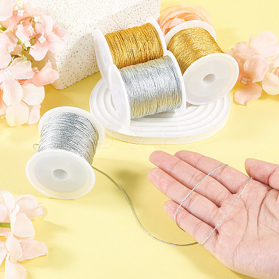 10 Rolls 10 Styles Round PET Metallic Thread MCOR-TA0001-04-1