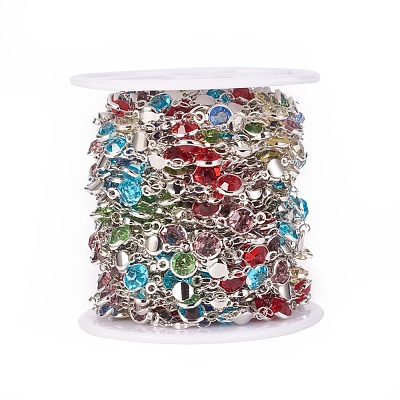 Handmade Glass Beaded Chains CHC-E018-B01-P-1