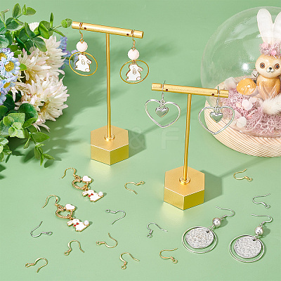 200Pcs 2 Colors Brass Earring Hooks KK-CN0001-77-1
