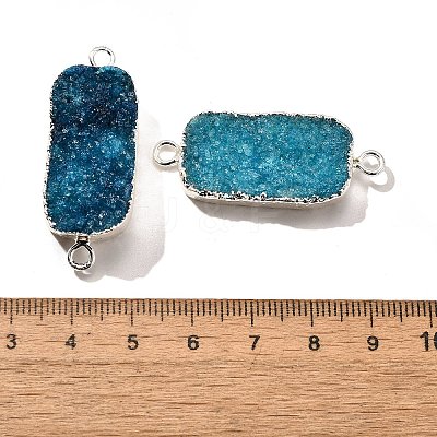 Natural Dyed Quartz Crystal Links Connector Charms G-K189-02S-01-1
