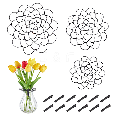 3Pcs 201 Stainless Steel Flower Arrangement Insert Lids DIY-UN0005-92B-1
