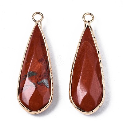 Natural Red Jasper Pendants G-S359-319E-1