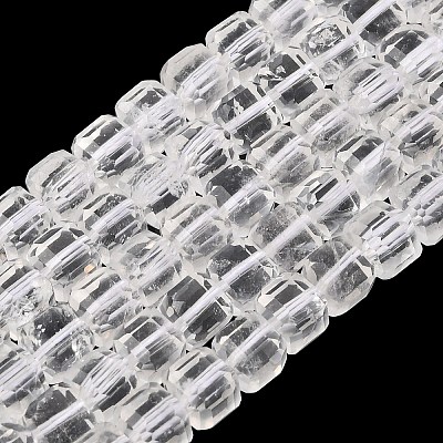 Natural Quartz Crystal Rock Crystal Beads Strands GG-CBA4808-B03-03-1