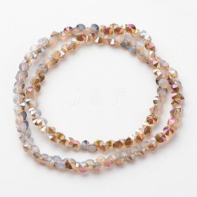 Electroplate Glass Bead Strands EGLA-J138-A-HP04-1