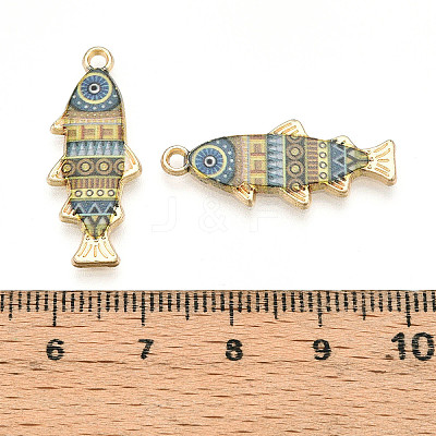 Alloy Enamel Pendants FIND-C037-16G-09-1-1
