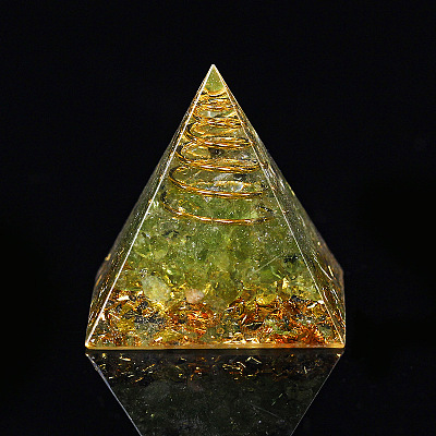 Orgonite Pyramid Resin Display Decorations X-G-PW0005-05E-1