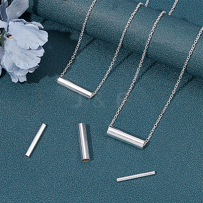 304 Stainless Steel Tube Beads STAS-UN0014-57S-1