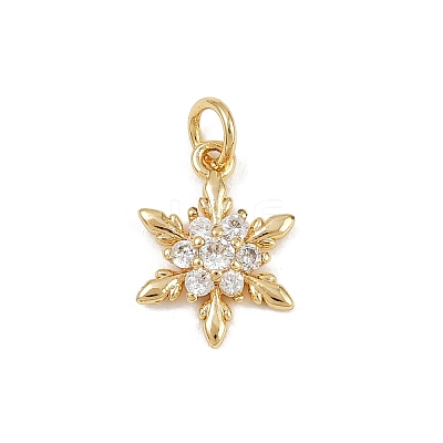 Brass Micro Pave Cubic Zirconia Charms KK-H077-02G-05-1