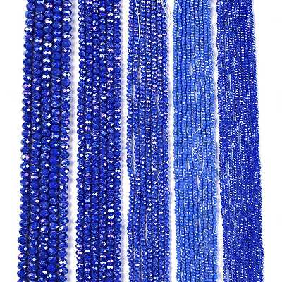 Electroplate Glass Beads Strands EGLA-A044-P6mm-B32-1