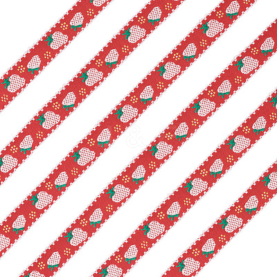 10Yards Polyester Strawberry Ribbon OCOR-TA0003-62A-1