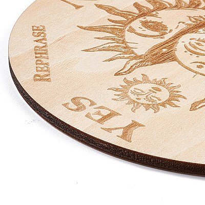 Wooden Carved Cup Mats AJEW-P103-01K-1