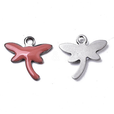 201 Stainless Steel Enamel Charms STAS-N088-19J-1