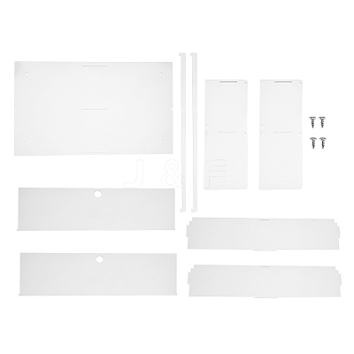 2-Tier Transparent Acrylic Minifigures Display Case ODIS-WH0061-50B-1