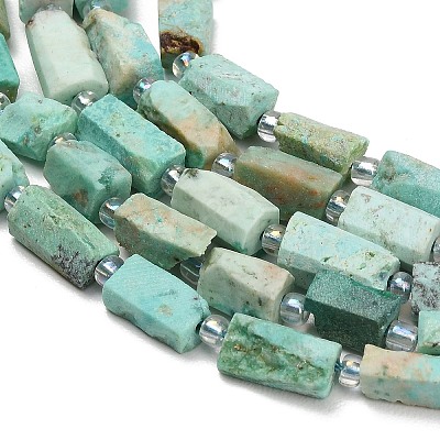 Natural Peruvian Turquoise(Jasper) Beads Strands G-NH0072-E04-01-1