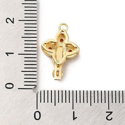 Brass Micro Pave Cubic Zirconia Box Clasps KK-E082-01G-01-1
