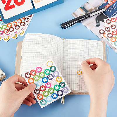 Round Dot PVC Decorative Stickers DIY-WH0423-012-1