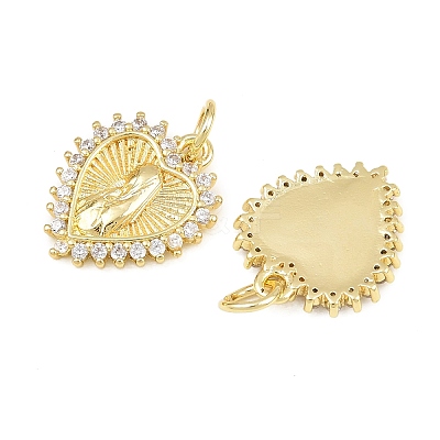Religion Brass Micro Pave Clear Cubic Zirconia Pendants CU-CBA9482-01G-05-1