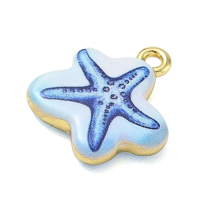 Printed Brass Pendants KK-CBAF4A6-01G-04-1