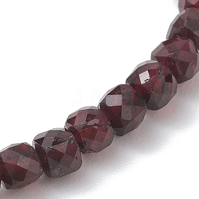 Natural Garnet Beaded Stretch Bracelets for Women BJEW-JB13335-05-1