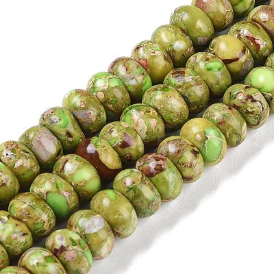 Dyed Synthetic Imperial Jasper Beads Strands G-P529-E01-A04-1
