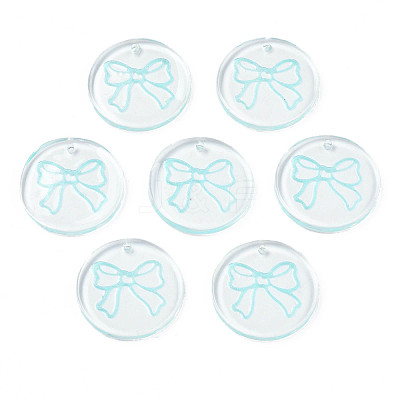 Transparent Resin Pendants RESI-N030-006A-1