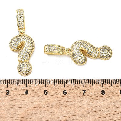 Brass Micro Pave Cubic Zirconia Pendants KK-P345-17G-02-1