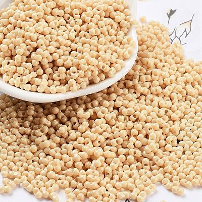 Baking Paint Glass Seed Beads SEED-A033-05G-1