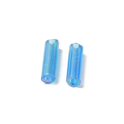 Glass Round Bugle Beads GLAA-WH0031-50D-1