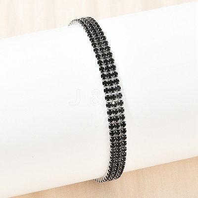 304 Stainless Steel Rhinestone Cup Chain Bracelets for Women BJEW-Z143-23P-02-1