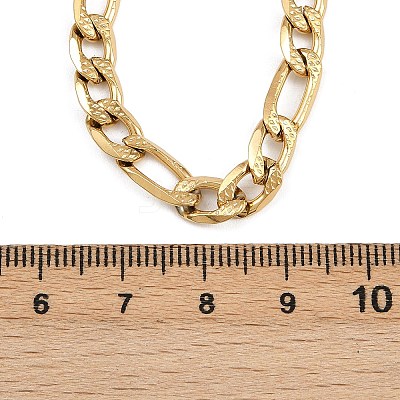 6MM 304 Stainless Steel Figaro Chain Necklaces for Women NJEW-G177-02G-1