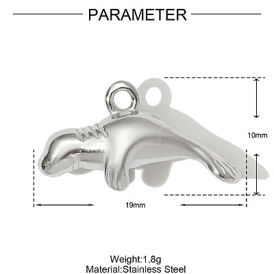 304 Stainless Steel Pendants STAS-OY001-19P-1