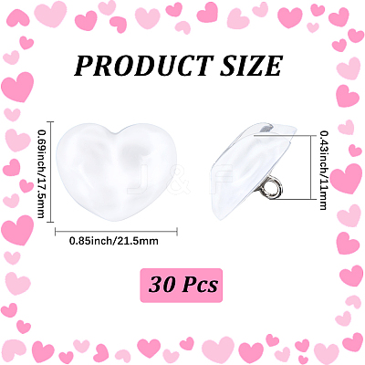 30Pcs 1-Hole Resin Shank Buttons BUTT-CY0001-25B-1