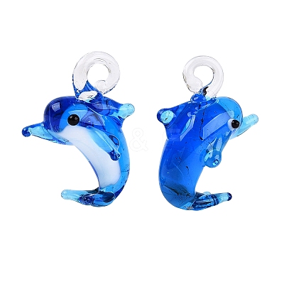 Handmade Lampwork Pendants LAMP-Q039-20-1