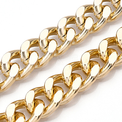 Aluminum Faceted Curb Chains CHA-N003-47KCG-1
