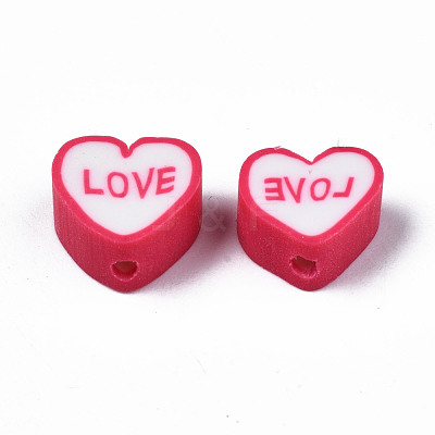 Handmade Polymer Clay Beads Strands CLAY-T020-07-1