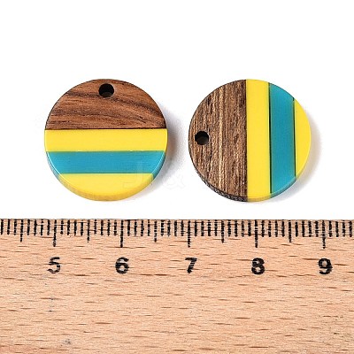 Epoxy Resin & Walnut Wood Pendants RESI-N039-121A-1