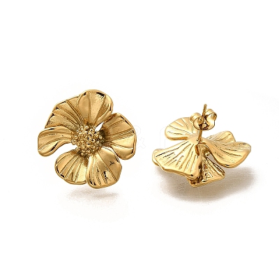 304 Stainless Steel Stud Earrings EJEW-H146-01G-1
