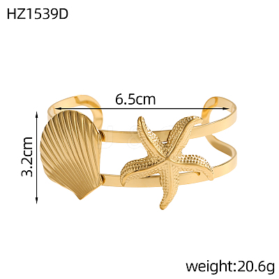 Stainless Steel Cuff Bangles STAS-OY011-42G-1