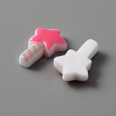 Opaque Resin Cabochons RESI-WH0021-42A-1