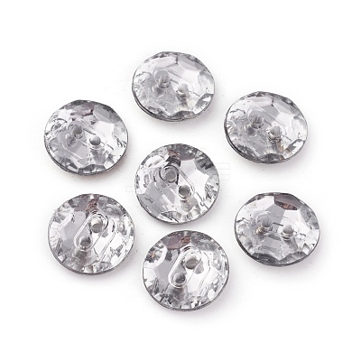 Acrylic Rhinestone Buttons BUTT-TAC0001-01-1