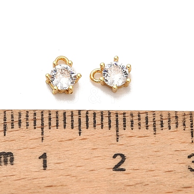 Brass Micro Pave Cubic Zirconia Pendants KK-H515-05G-1