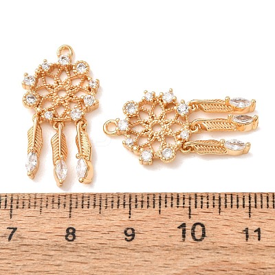 Brass with Crystal Rhinestone Pendants RB-CBA35BD-03G-1