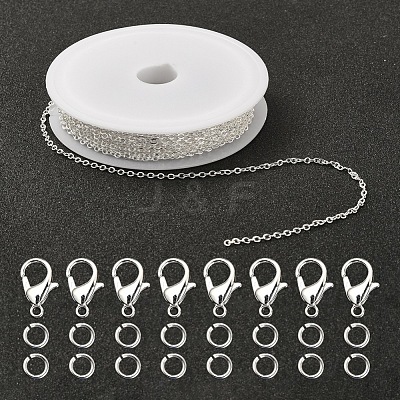 DIY 3m Brass Cable Chain Jewelry Making Kit DIY-YW0005-74S-1