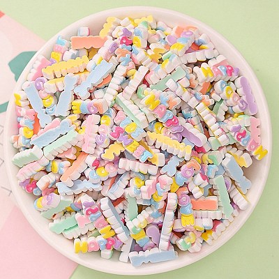 Rainbow Color Opaque Resin Cabochons RESI-K027-29-1