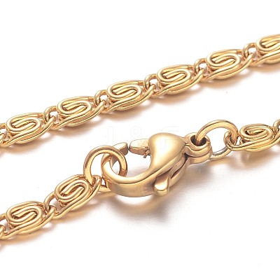 304 Stainless Steel Lumachina Chain Necklaces NJEW-F195-03A-G-1