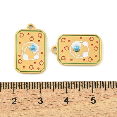 304 Stainless Steel Enamel Pendants STAS-H251-03B-02-1