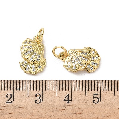 Brass Micro Pave Cubic Zirconia Pendants KK-D502-26I-G-1